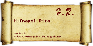 Hufnagel Rita névjegykártya